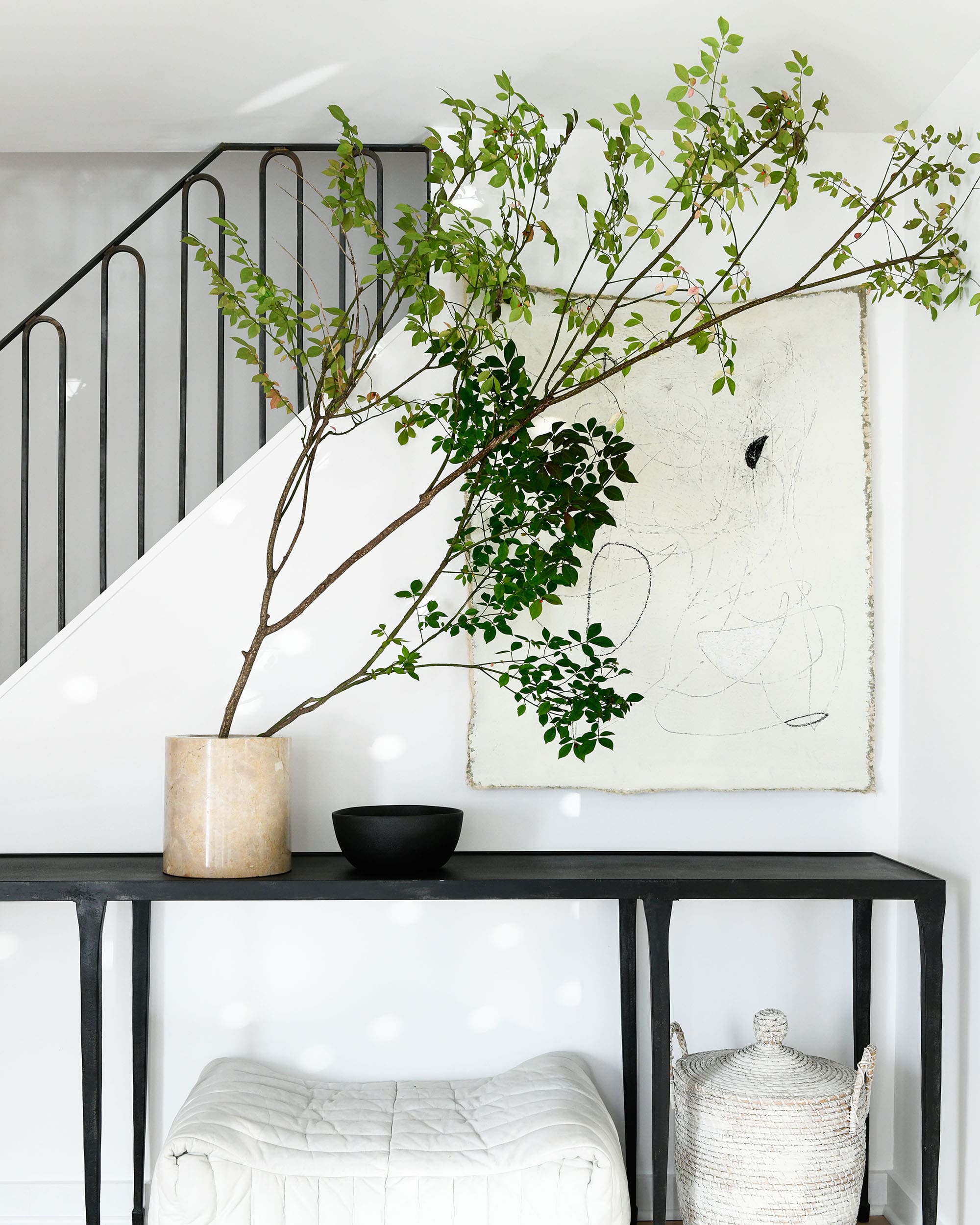 45 Modern and Elegant Entryway Table Decor Ideas 32 45 Modern and Elegant Entryway Table Decor Ideas a5b68a0c 42 lfi bell interiors erin kelly photo 2 Entryway Table Decor