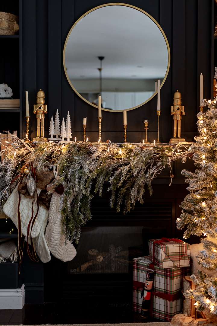 40+ Elegant Christmas Mantel Decor Ideas 24 40+ Elegant Christmas Mantel Decor Ideas Christmashometour2020craftberrybush 1 16 Christmas Mantel Decor