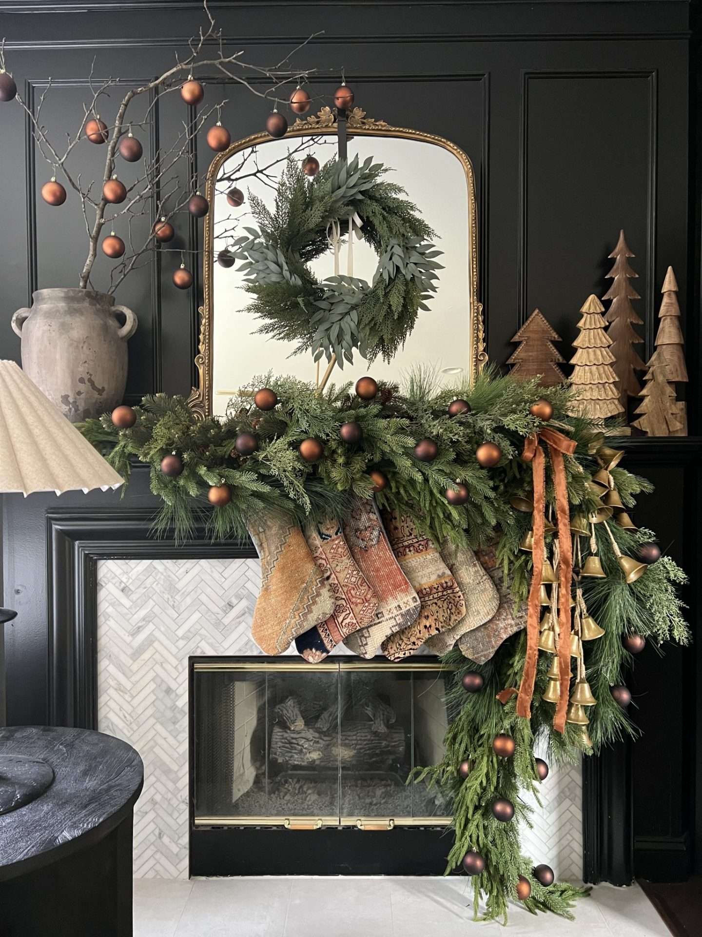 40+ Elegant Christmas Mantel Decor Ideas 39 40+ Elegant Christmas Mantel Decor Ideas DF0269B9 C179 4CC6 A6BC 899D0DD6C312 1536x2048 1 scaled Christmas Mantel Decor