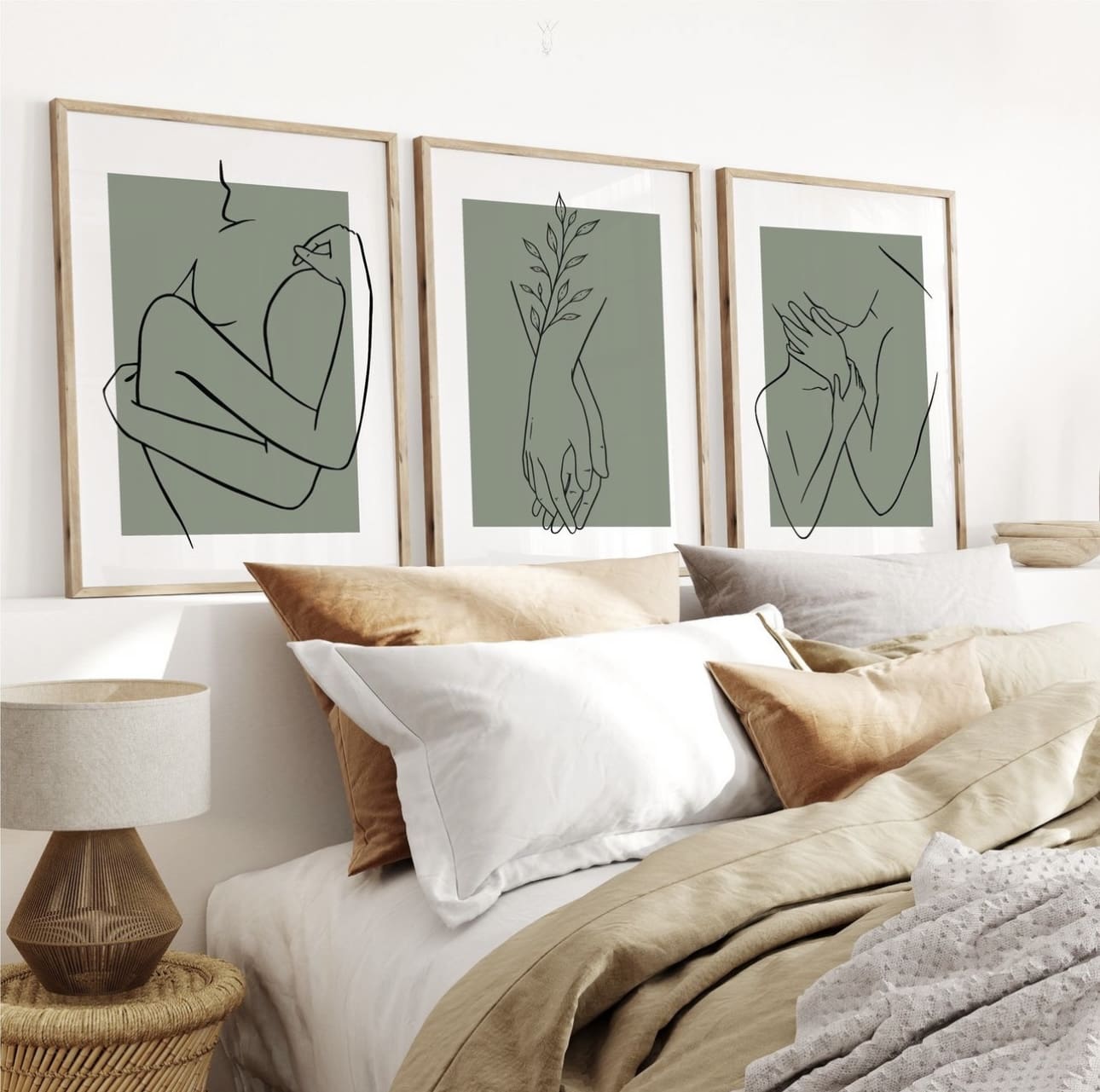 45 Elegant Sage Green Bedroom Ideas for a Soothing Ambiance 126 45 Elegant Sage Green Bedroom Ideas for a Soothing Ambiance Minimal Sage Green Artwork