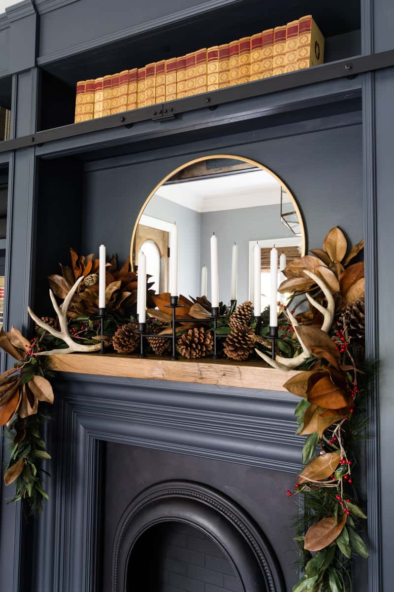 40+ Elegant Christmas Mantel Decor Ideas 36 40+ Elegant Christmas Mantel Decor Ideas rusticrefinedmantlelibrary 3700 Christmas Mantel Decor