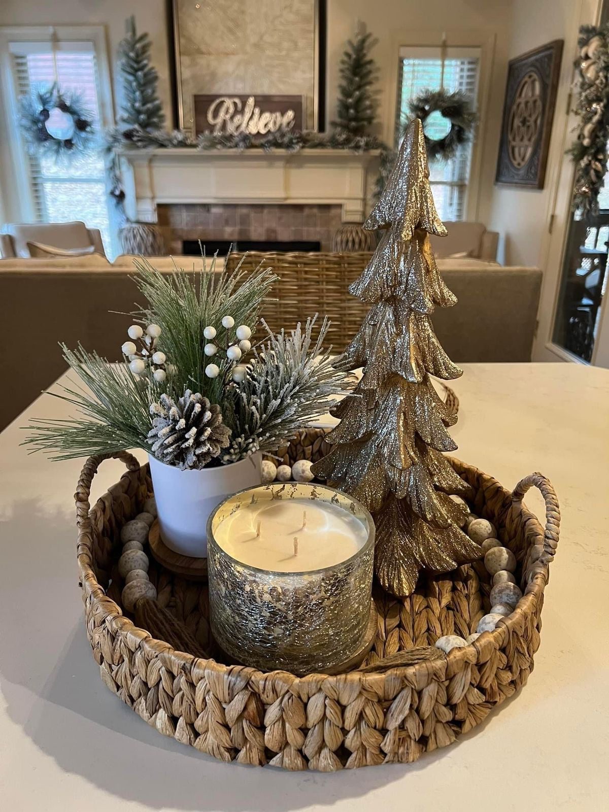 30 Winter Tray Decor Ideas to Cozy Up Your Space 91 30 Winter Tray Decor Ideas to Cozy Up Your Space winter tray IMG 0694 Winter Tray Decor