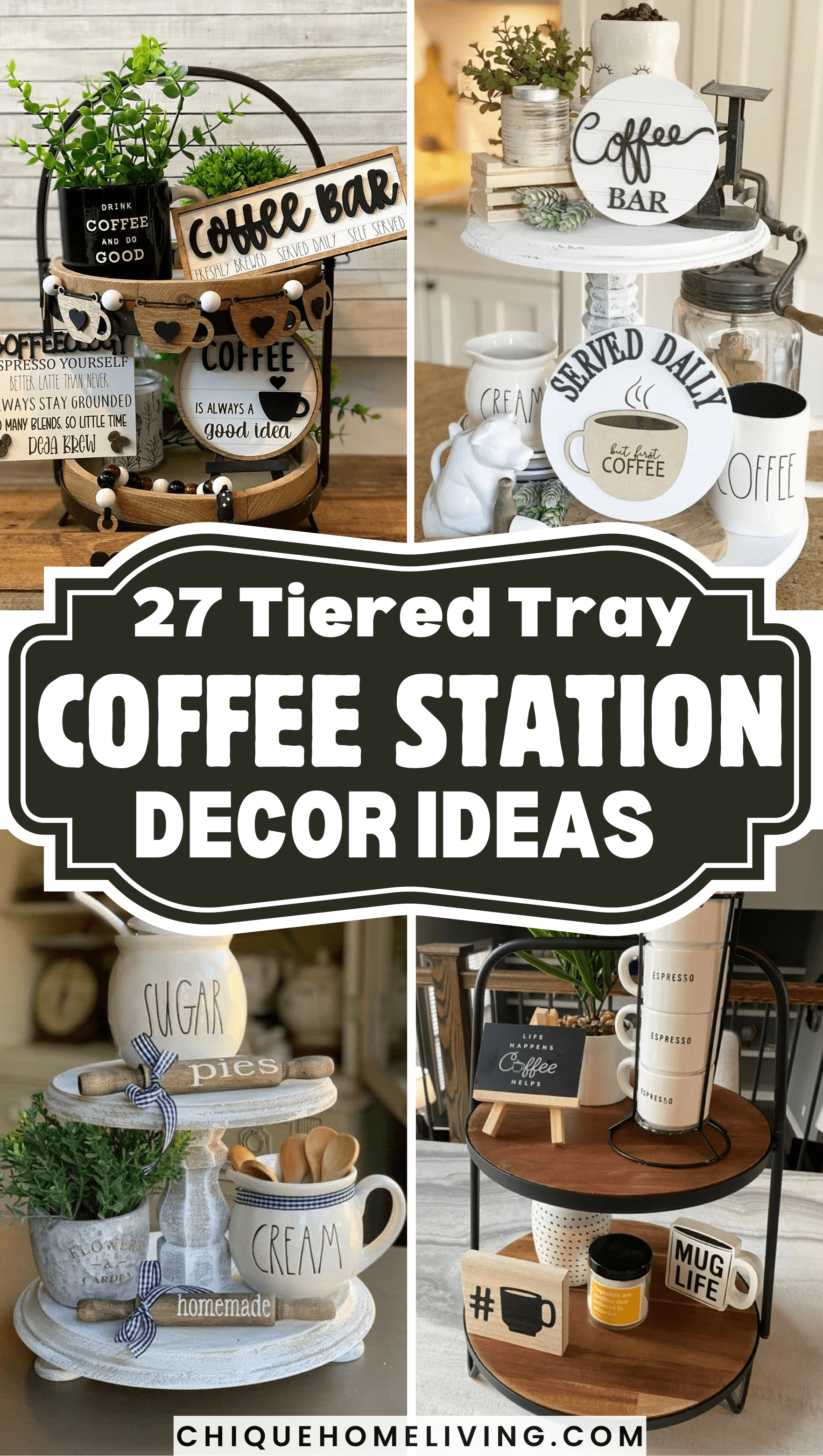 27 Tiered Tray Coffee Bar Ideas Perfect for Small Spaces 57 27 Tiered Tray Coffee Bar Ideas Perfect for Small Spaces coffee bar 1 Tiered Tray Coffee Bar Ideas