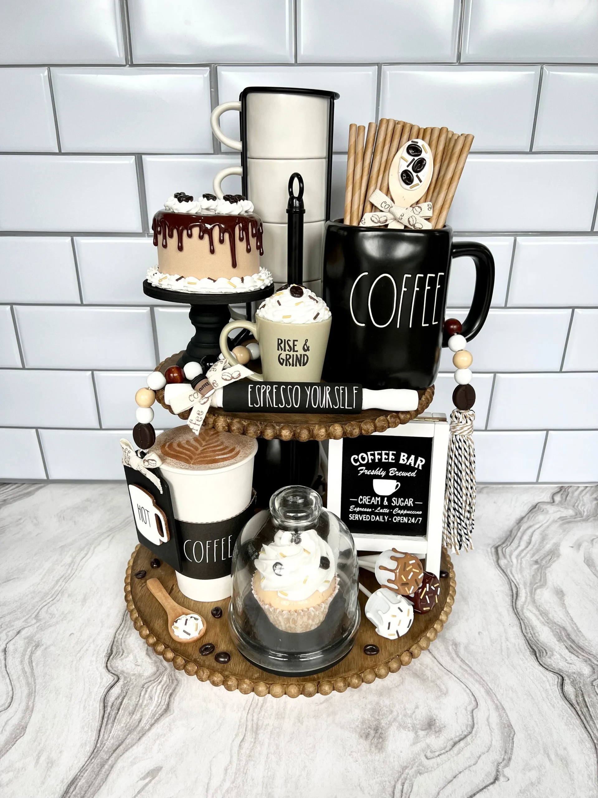 27 Tiered Tray Coffee Bar Ideas Perfect for Small Spaces 73 27 Tiered Tray Coffee Bar Ideas Perfect for Small Spaces il fullxfull.5400010485 b5px scaled Tiered Tray Coffee Bar Ideas
