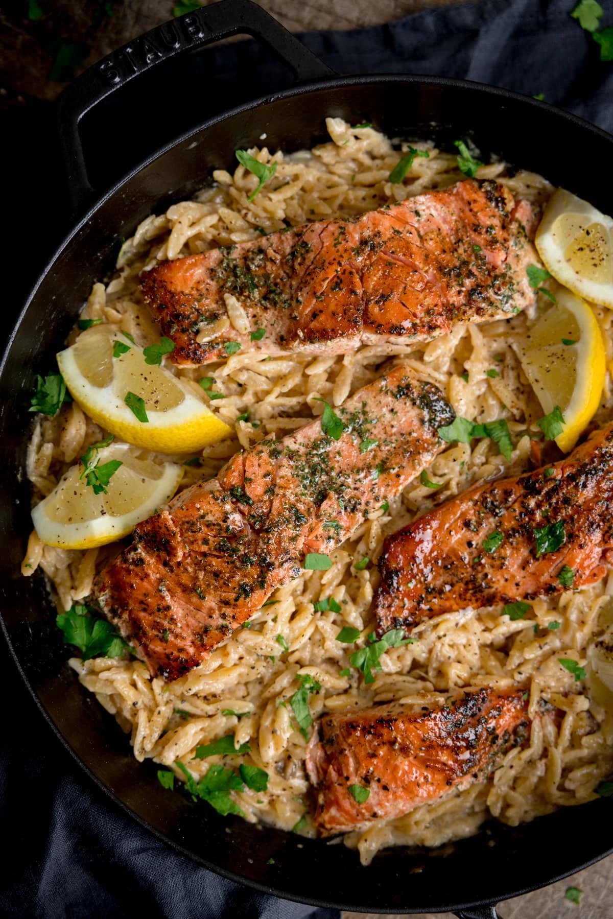 30 Easy & Romantic Valentine’s Dinner Ideas for Couples 81 30 Easy & Romantic Valentine’s Dinner Ideas for Couples Salmon with Creamy Lemon Orzo 29 tall FS Valentine’s Dinner Ideas